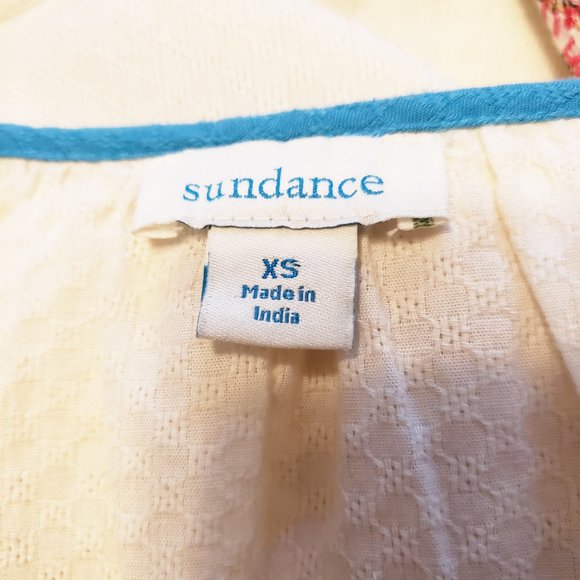 Sundance Paloma Oversized Embroidered Boho Peasant Top - Picture 7 of 8